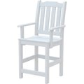 Highwood Usa Highwood® Synthetic Wood Lehigh Counter Height Dining Chair With Arms, White AD-CHCL2-WHE
